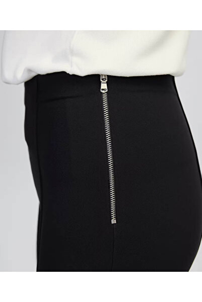 İpekyol Metal Zipper Skinny Fit Black Women's Trousers Iw6250003061