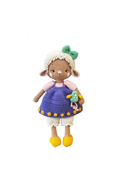 Atölye LİDYA Amigurumi Sevimli Koyun Uyku Arkadaşı Organik Örgü Oyuncak %100 ...