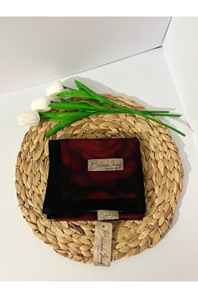 BELİNDA İtalyan İpeği Rose Desen Krep Şal