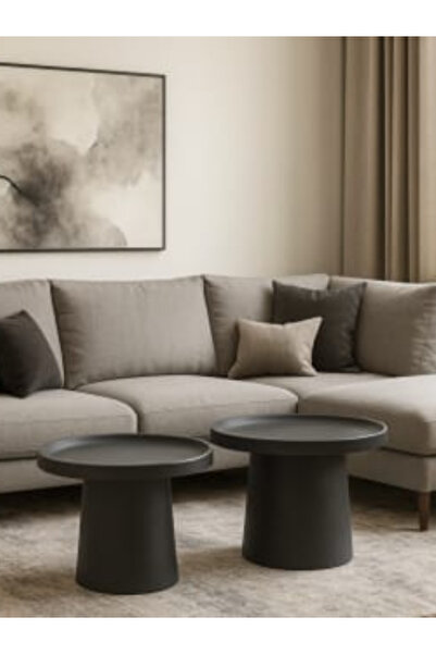 BEC49 Modern side coffee table set - practical and elegant circular design