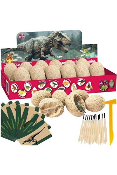 KRUZZEL dinosaur set, 12 dinosaurs, safe materials, multicolor