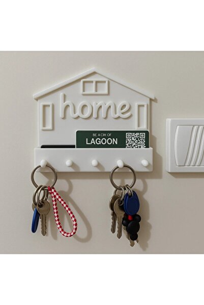 Muvesta Ev Temalı Gizli Bölmeli Anahtarlık Askısı - Şık Tasarım