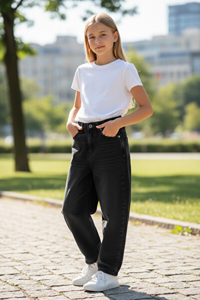 ASL GOLF CLUB Pantaloni de blugi largi pentru fete, cu picioare largi