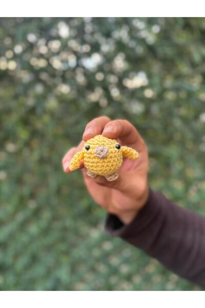 Pokemon Psyduck El Yapımı Amigurumi Mini Oyuncak – Koleksiyonluk Figür – 4-5 cm
