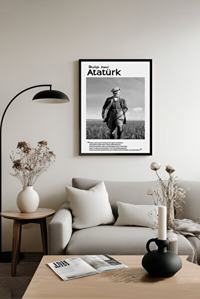 Ahsen resim çerçeve ΑΤΑΤΟΥΡΚ - Κορνιζαρισμένος Κάθετος Διακοσμητικός Πίνακας ...