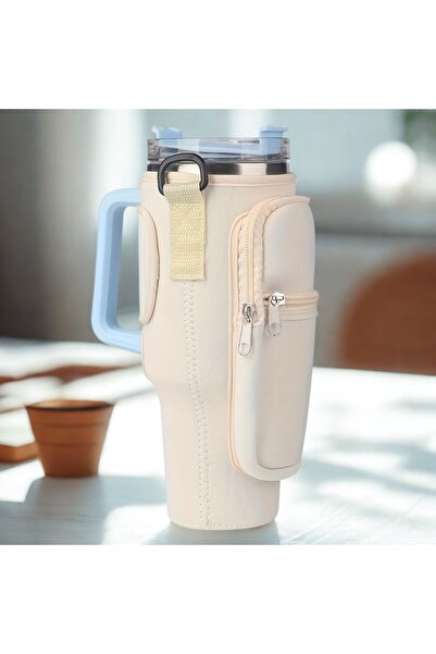 Güzelsu Aksesuar Quencher Straw 1.18 Lt Thermos Strap Neoprene Protection Thermos Case Bag and Shoulder Strap Accessory