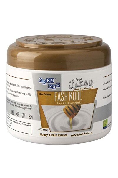Fash Kool قناع الشعر بالزيت الساخن بخلاصة العسل والحليب 500 مل