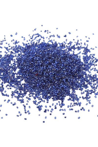 Serhat Aksesuar ve El İşçilik خرز مقطوع لامع باللون الأزرق الداكن 2×1.5 مم (1...
