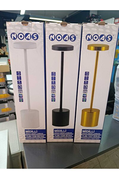 Noas Bronz renk MİDİLLİ ŞARJLI MASA LAMBASI