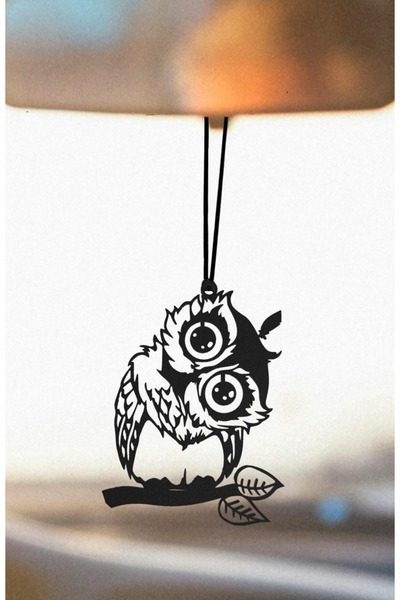 VENON Metal Owl Rearview Mirror Ornament Metal Car Hanger Motif Auto Accessor...