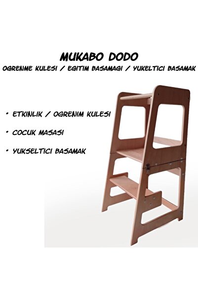 MUKABO Dodo 2in1 Eğitim Merdiveni Öğrenme Kulesi Etkinlik Masası