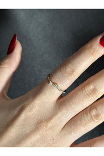 Sirena Accessories Kurdele Detaylı Zirkon Taşlı Gold Kaplama Paslanmaz Çelik ...