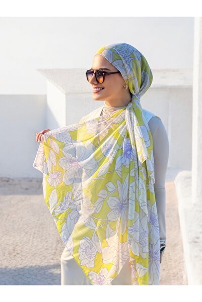 Loren Moda Desenli Şifon Şal Papatya