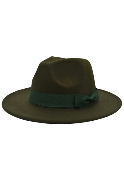 IBU Cork Hat made of olive green felt with straight brim