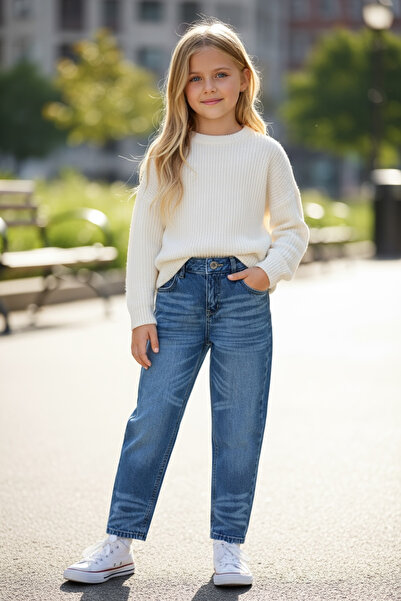 ASL GOLF CLUB Дънки за момичета с кройка "Boyfriend Mom Fit Standard Leg"