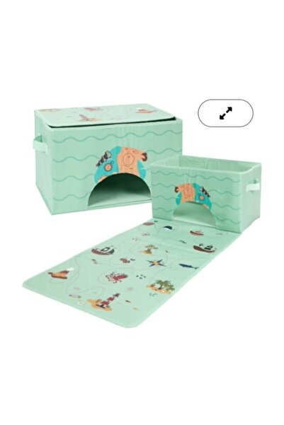 Absolu Chic Organizator de jucării cu covoraș - Verde 39 x 24 x 97,5 cm