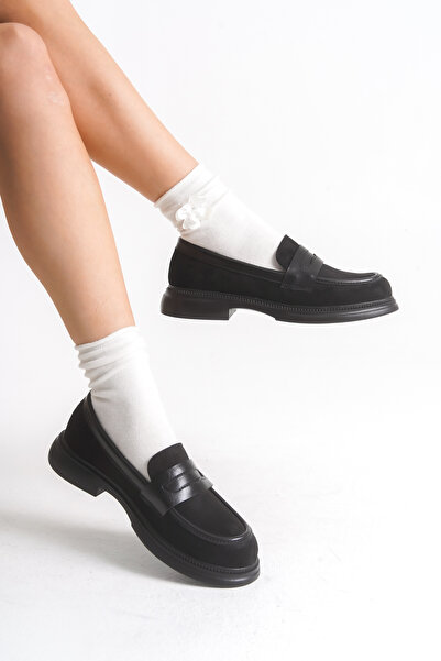 LEVONYA Γυναικείο Μαύρο Σουέντ Ορθοπεδικό Μοκασίνι