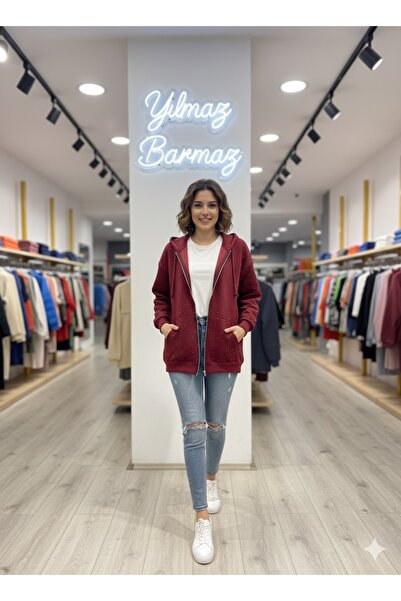 YILMAZBARMAZ Women's Three-Thread Inside Fleece-Lined Sweatshirt