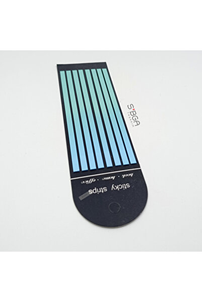 sibga tasarım Premium Marbled Colored Long Strip Transparent Post-It Note Post-It Note Post It. Bookmark 160 Sheets