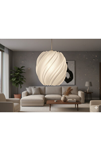 Muvesta Sarmak Bükümlü Modern Sarkıt Avize - Oturma Odası Salon Avizesi