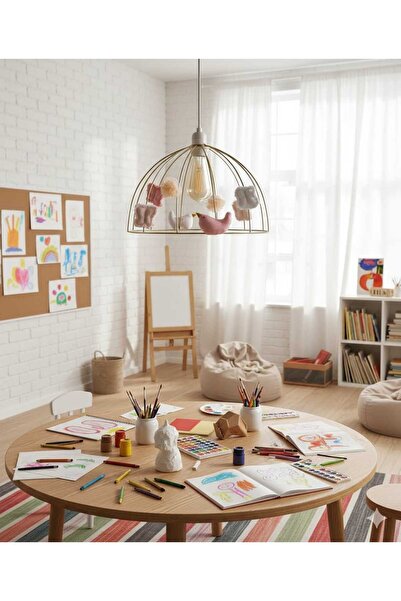 NGAHOME Kuş Desenli Zarif El yapımı Avize