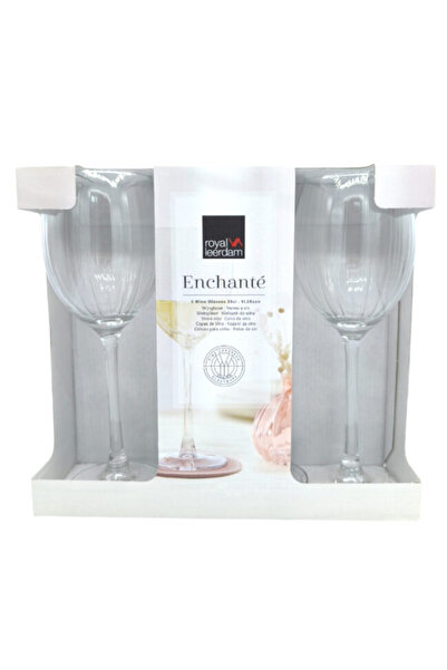 Royal Leerdam Elegant Set of 3 Wine Glasses 330 ml – Modern Crystal Design, Ideal for Special Evenings