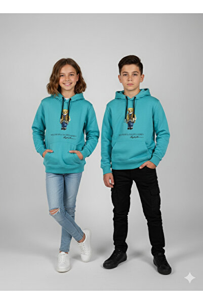 YusGos Unisex Girls/Boys Cotton Hooded Teddy Bear Printed High Quality Sweatshirt (3-15 Years)