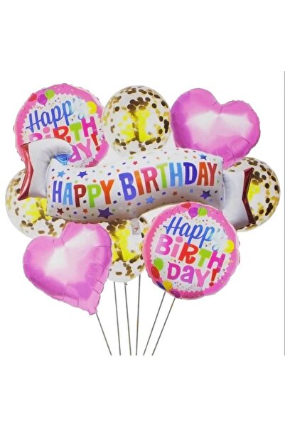 Baloane Vesele Set Baloane Zi De Nastere Multicolore Cu Confetti SET269-5