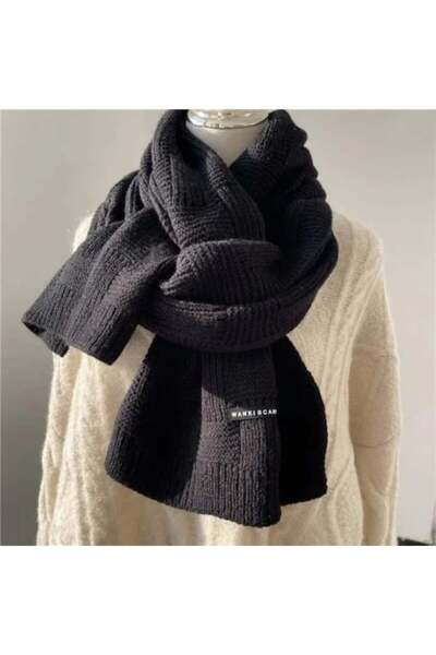 IBU Cork Knitted Scarf with Braided Pattern