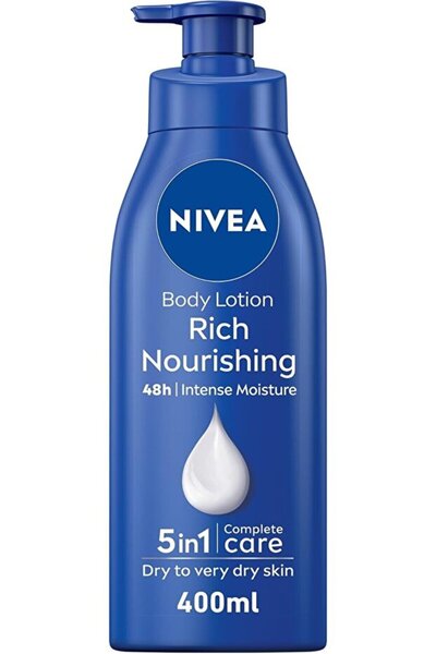 NIVEA لوشن مرطب للجسم للبشرة الجافة للغاية، عناية مرطبة لمدة 48 ساعة، زيت الل...