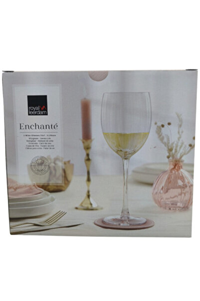 Royal Leerdam Elegant Set of 3 Wine Glasses 330 ml – Modern Crystal Design, Ideal for Special Evenings