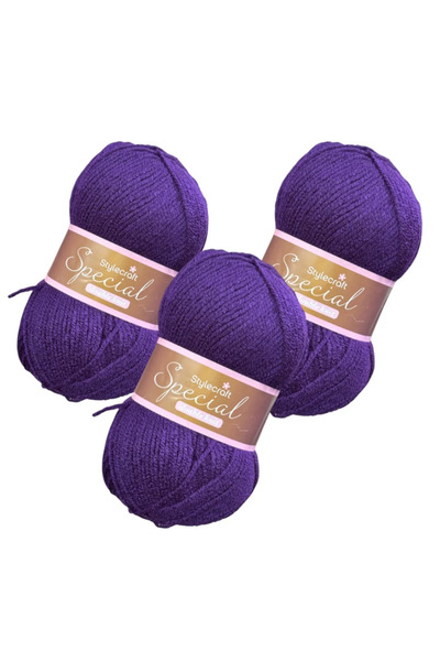 stylecraft Knitting yarn, Double Knit, Dark Purple