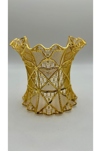 NYR Gold Silver Altın Kaplama Gümüş Zarif Tül Bilezik – 9 cm Uzunluk | El İşç...