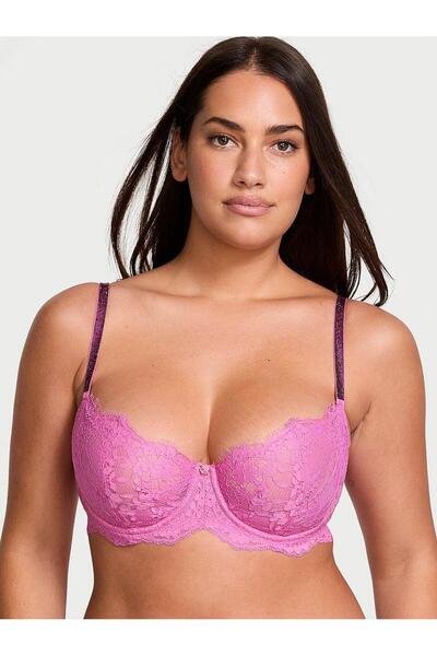 Victoria's Secret Wicked twinkle strapless supportless lace balconette bra