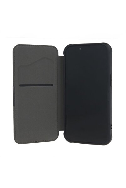 Samsung Carcasă tip carte cu închidere magnetică inteligentă în carbon pentru Galaxy A15 4G / A15 5G - Argintie