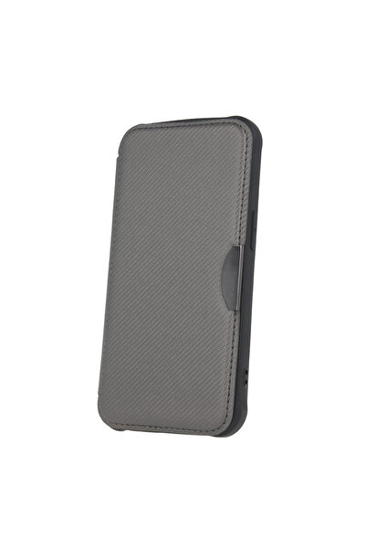 Samsung Carcasă tip carte cu închidere magnetică inteligentă în carbon pentru Galaxy A15 4G / A15 5G - Argintie