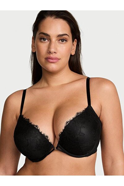 Victoria's Secret Bombshell Rose Lace Push-Up Bra That Makes You Look Two Siz...