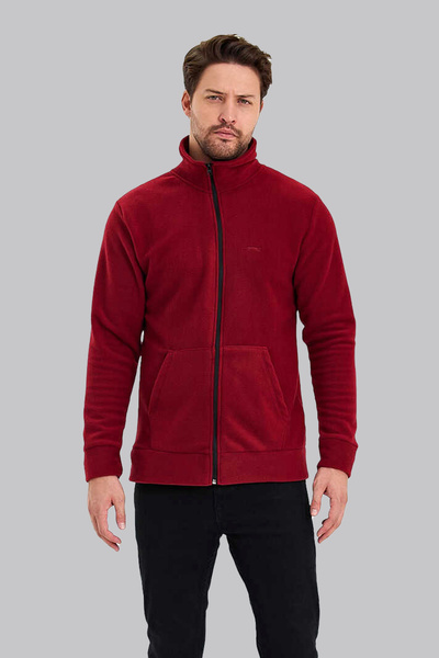 Slazenger 5015 Men's Fleece Cardigan Zipper Sweatshirt