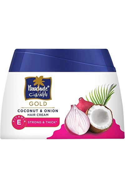 Parachute Advanced Golden Onion Hair Cream for Strong and Thick Hair with Nourishing Coconut and Onion, 140ml