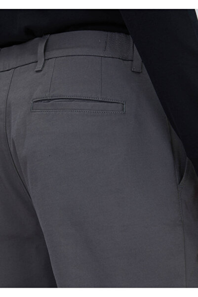 Ramsey Gray Plain Woven Jogging Fit Casual Cotton Blended Trousers