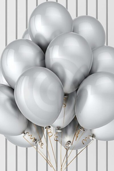 Baloncu Demmo 10 بالونات فضية معدنية، حب، رومانسية، حب، أعياد الميلاد، الحفلات