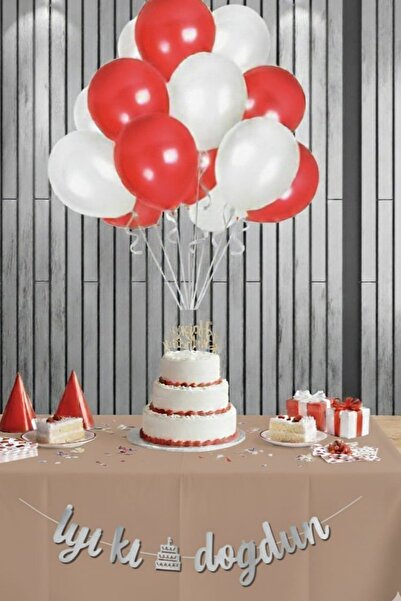 Baloncu Demmo 20 بالون معدني، 10 بالونات باللون الأبيض اللؤلؤي، 10 بالونات با...