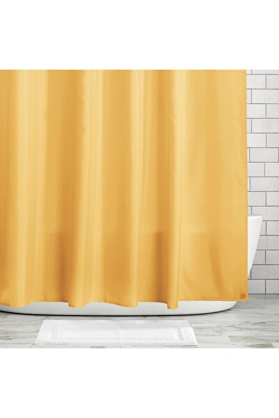 4basix Extra Long Heavy Duty Flat Weave Shower Curtain - 72 x 72 in, Mustard Yellow