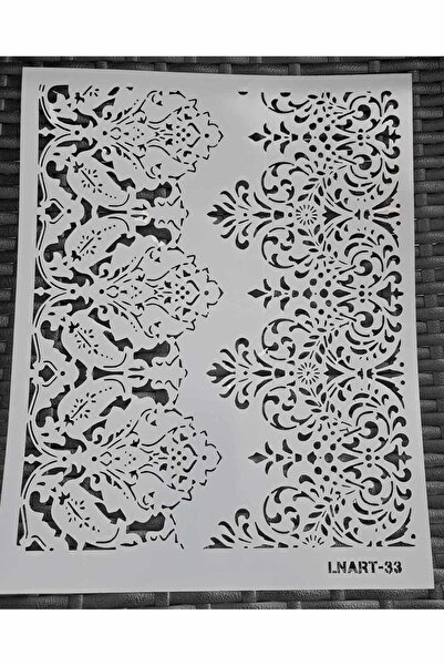 DERYA DESİNG ART Dantel Deseni Stencil Şablon STL33- 25x35Cm