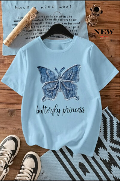 New Shine Prințesa Fluture cu imprimeu supradimensionat tricou