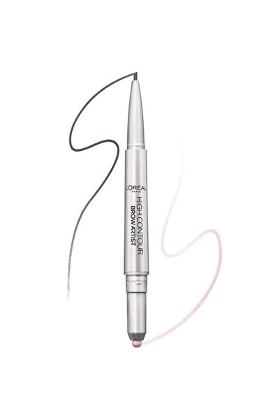 L'Oreal Paris High Contour Brow Artist eyebrow pencil with highlighter, 107 Cool Brunette