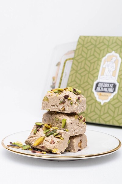 Paşa Dairesi حلاوة الطحينية بالفستق - حلاوة الطحينية التقليدية بالفستق 250 جرام