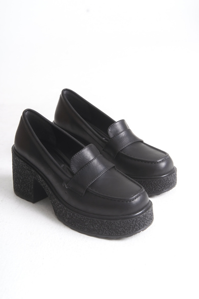 LEVONYA Mocasini cu platformă neagră pentru femei