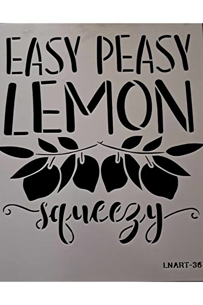 DERYA DESİNG ART قالب استنسل بنمط الليمون STL36-25x35 سم
