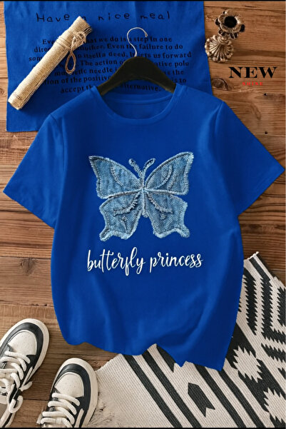 New Shine Princeza leptira Štampano Oversize kroj T-shirt